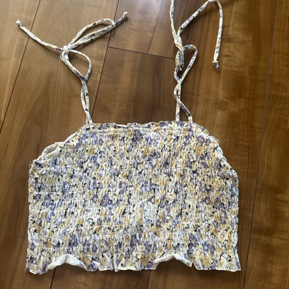 Floral Smocked Crop Top